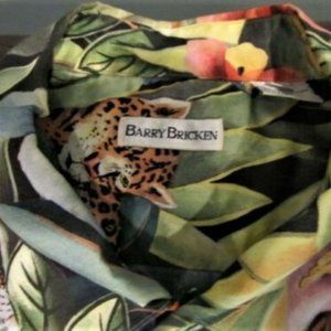 Barry Bricken Tropical Button Down Short Slv Shirt